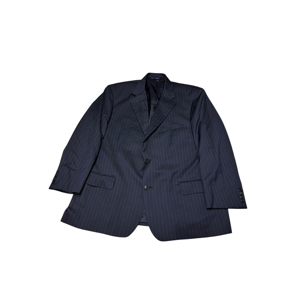Brooks Brothers 1818 Madison Navy Pinstripe Wool Blazer Mens 46R W40 L28 USA